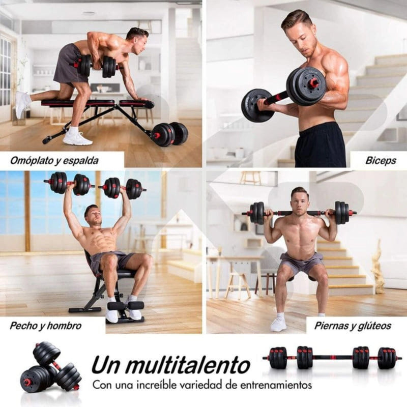 MANCUERNAS CONVERTIBLE DE 30KG Y 40KG